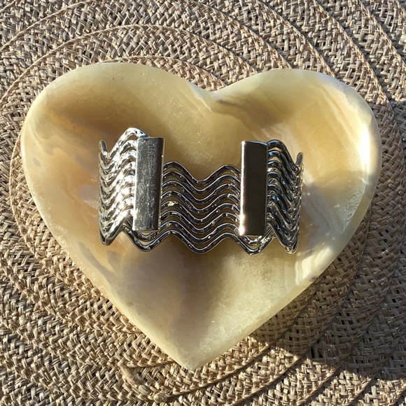 Silver Bangle Cuff Bracelet - Picture 6 of 9